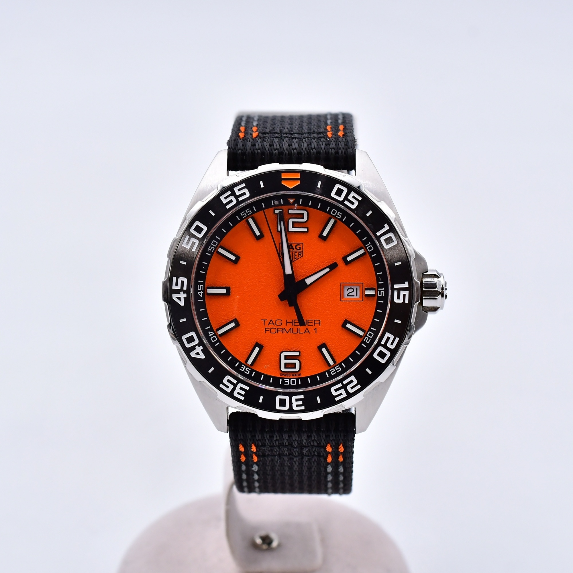 タグホイヤー フォーミュラ1 オレンジ文字盤 SS×ナイロン/QZ WAZ101A