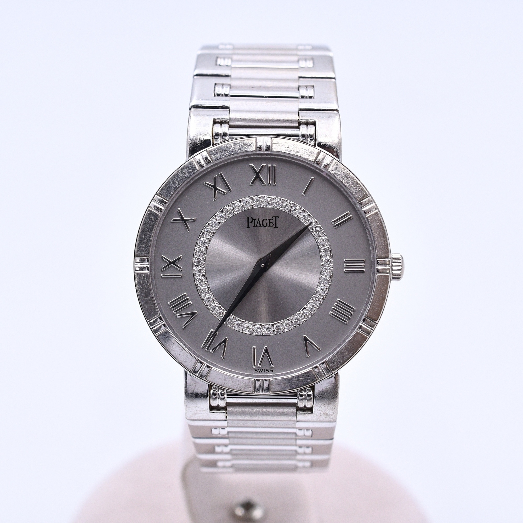 ピアジェ ダンサー シルバー文字盤 750WG/QZ 84023 NK 買取実績【買取