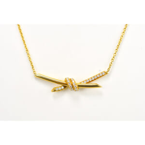 ティファニー ノット ダイヤ ネックレス Au750 D0.25 買取実績【買取日：2026年2月2日】