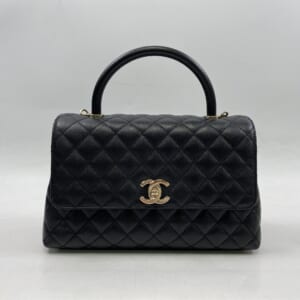 シャネル トップハンドル ラージ チェーンショルダーバッグ 黒 キャビアスキン シャンパンゴールド金具 買取実績【買取日：2026年2月2日】