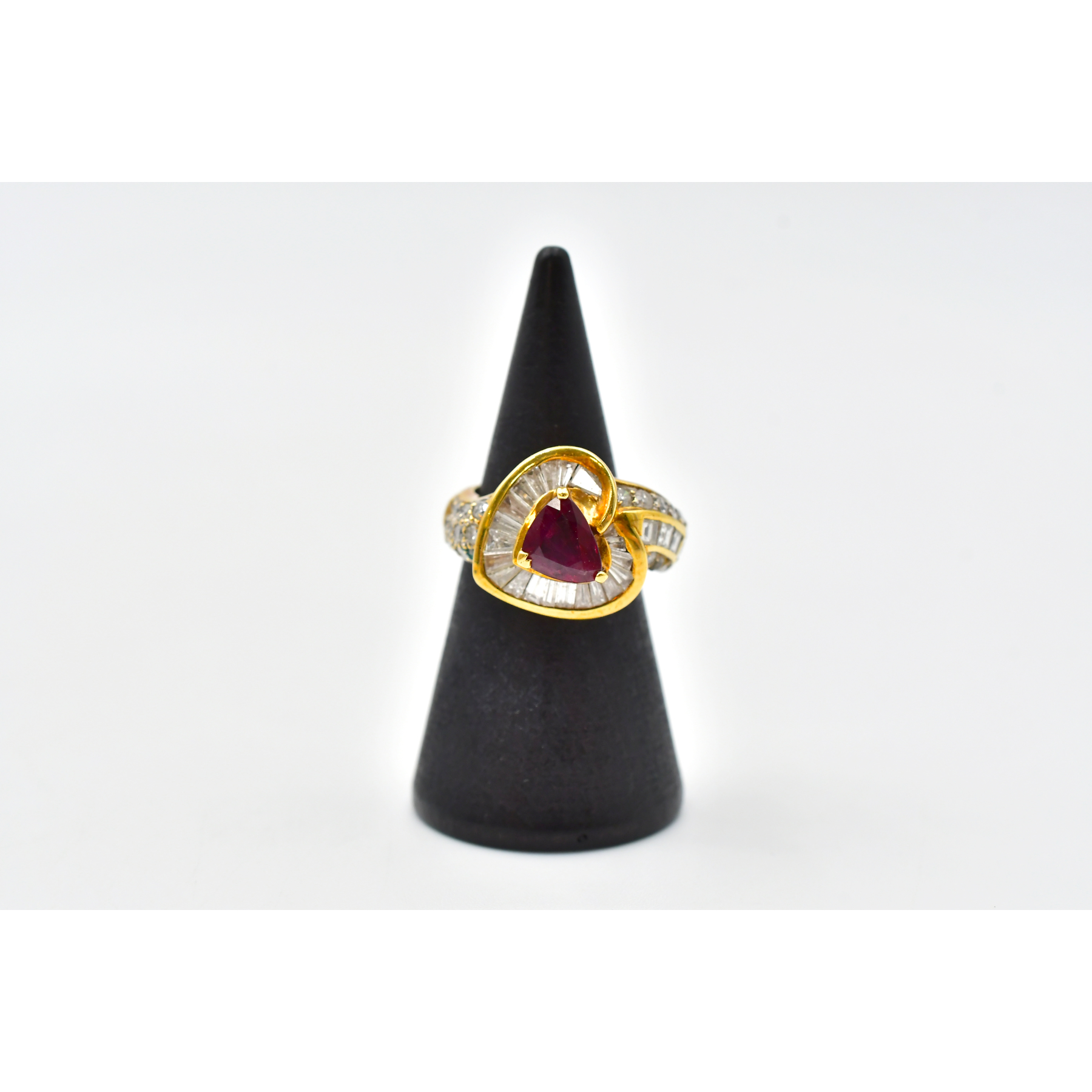 ルビーリング K18 R1.32ct D1.50ct Bランク