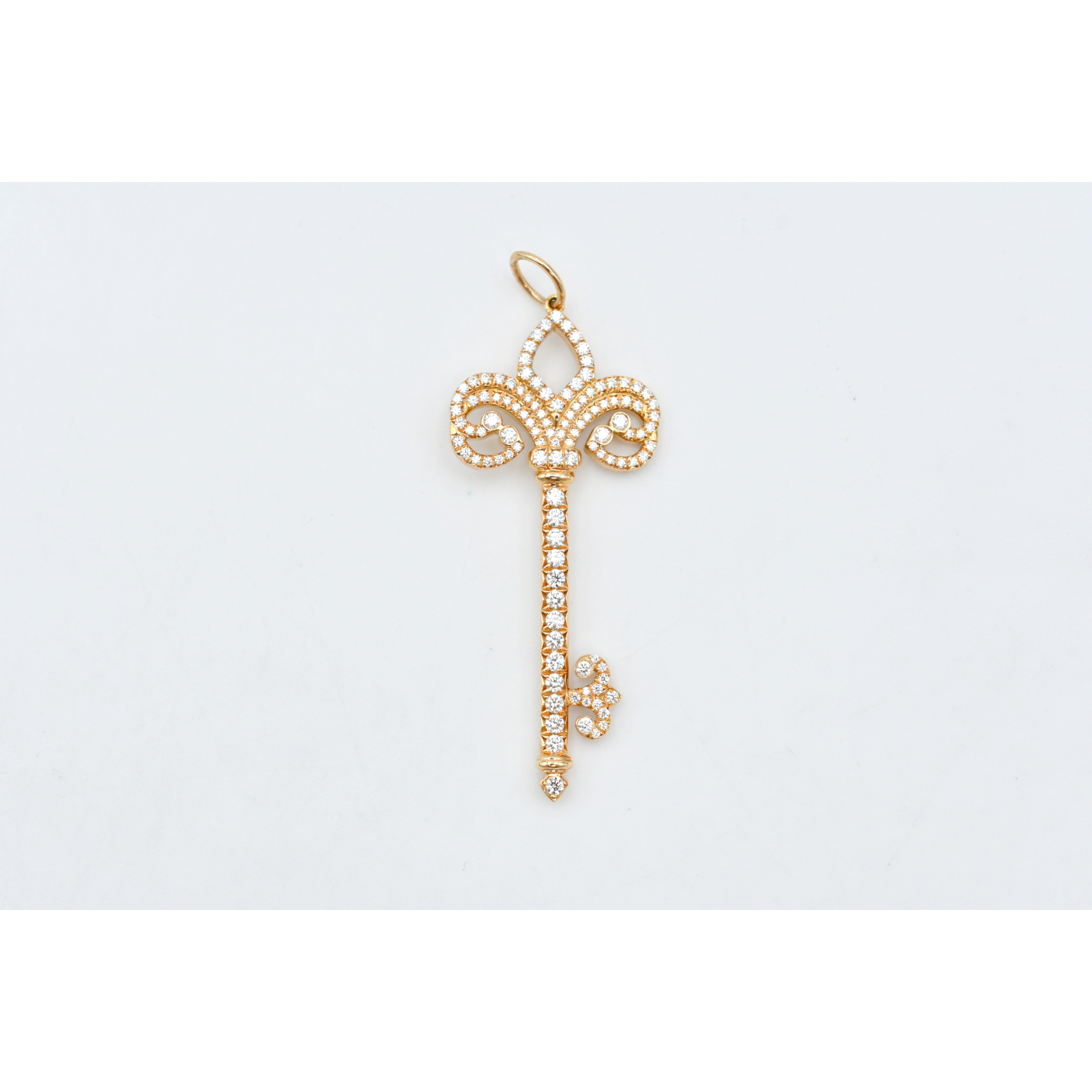 ティファニー クラウン キー ダイヤネックレストップ Au750 Aランク