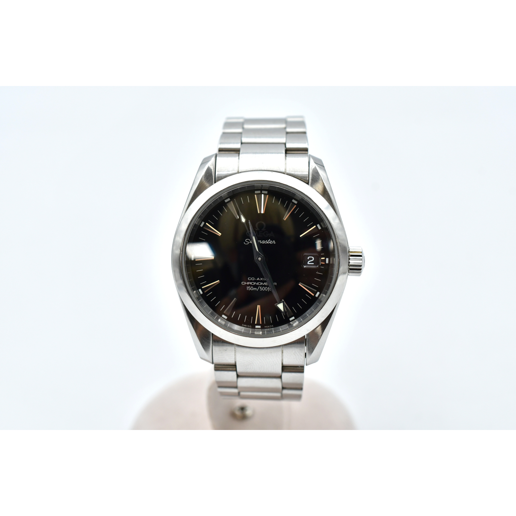 オメガ オメガ シーマスター アクアテラ 黒文字盤 SS/AT Bランク