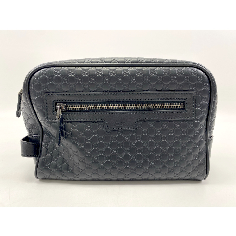 グッチ グッチシマ マイクロポーチ 黒 Bランク