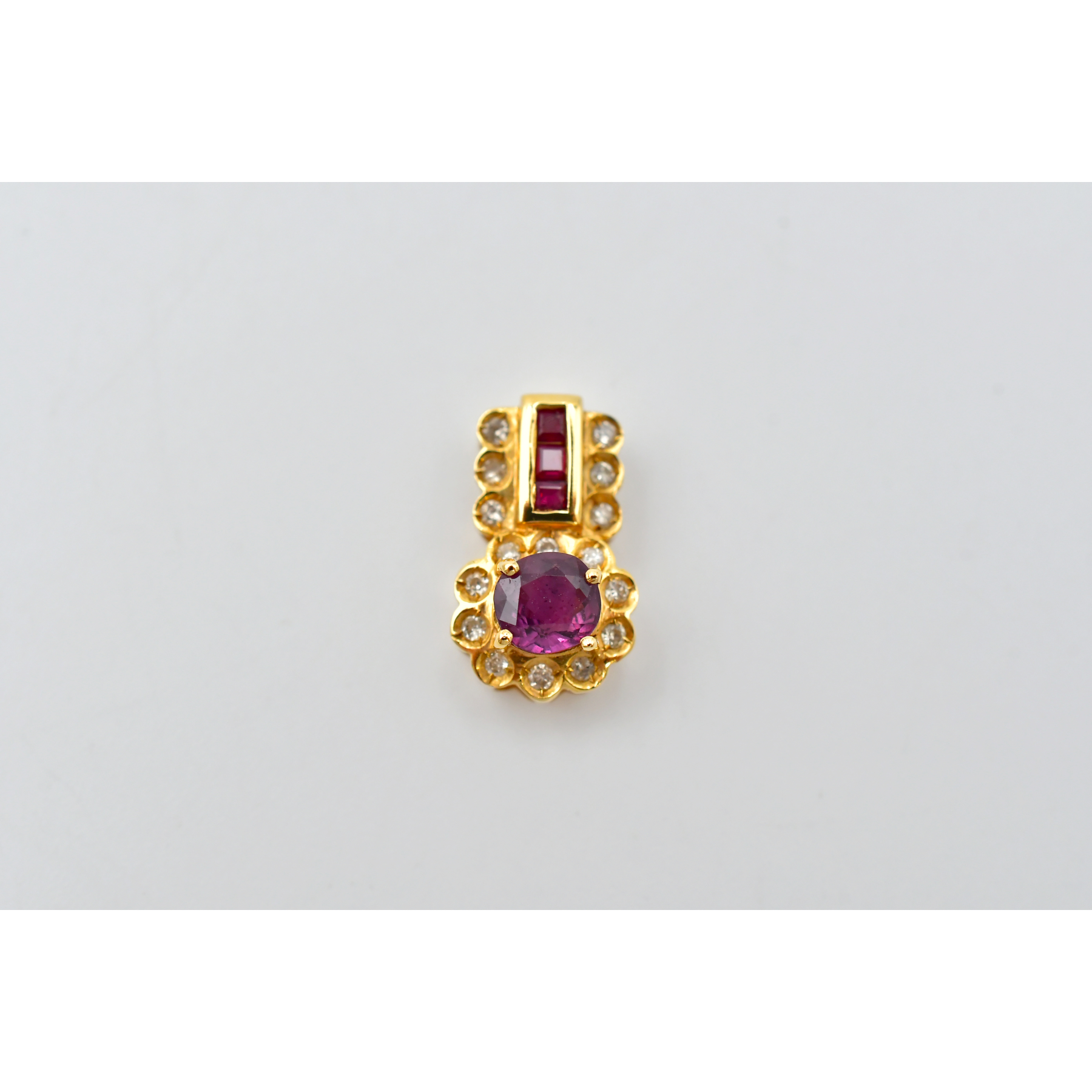 ルビー×メレダイヤ ペンダントトップ K18 Bランク