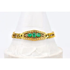 エメラルド×メレダイヤブレスレット 750 1.52 D0.41ct 買取実績【買取日：2026年2月1日】