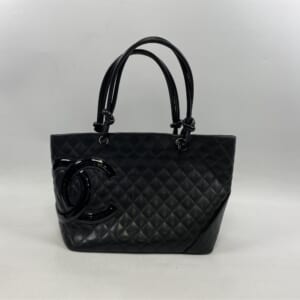 シャネル カンボン トートバッグ 黒 ラムスキン シール 買取実績【買取日：2026年2月21日】