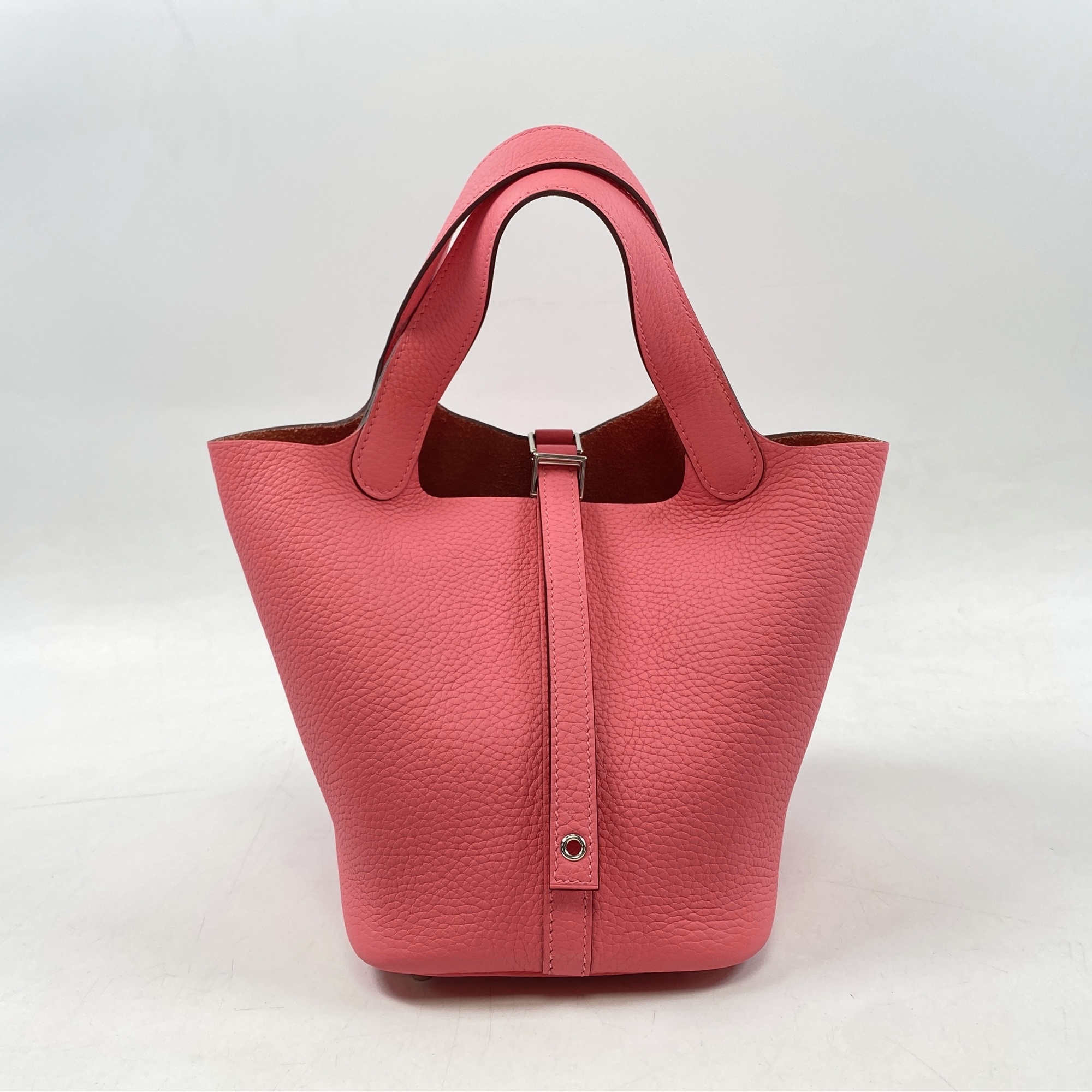 エルメス ピコタンロックPM ローズアザレ トリヨンクレマンス SV金具 W刻印 Sランク