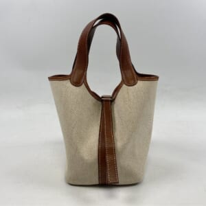 エルメス ピコタンPM トワルアッシュ×バレニア ベージュ×ブラウン SV金具 買取実績【買取日：2026年1月29日】