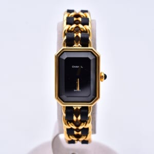 シャネル プルミエールS 黒文字盤 GP×革/QZ 買取実績【買取日：2026年2月20日】