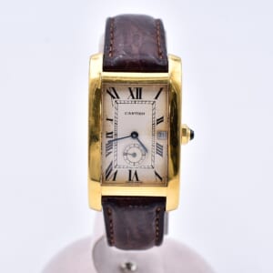 カルティエ タンクアメリカン シルバー文字盤 YG×革/QZ W2600351 買取実績【買取日：2026年2月21日】