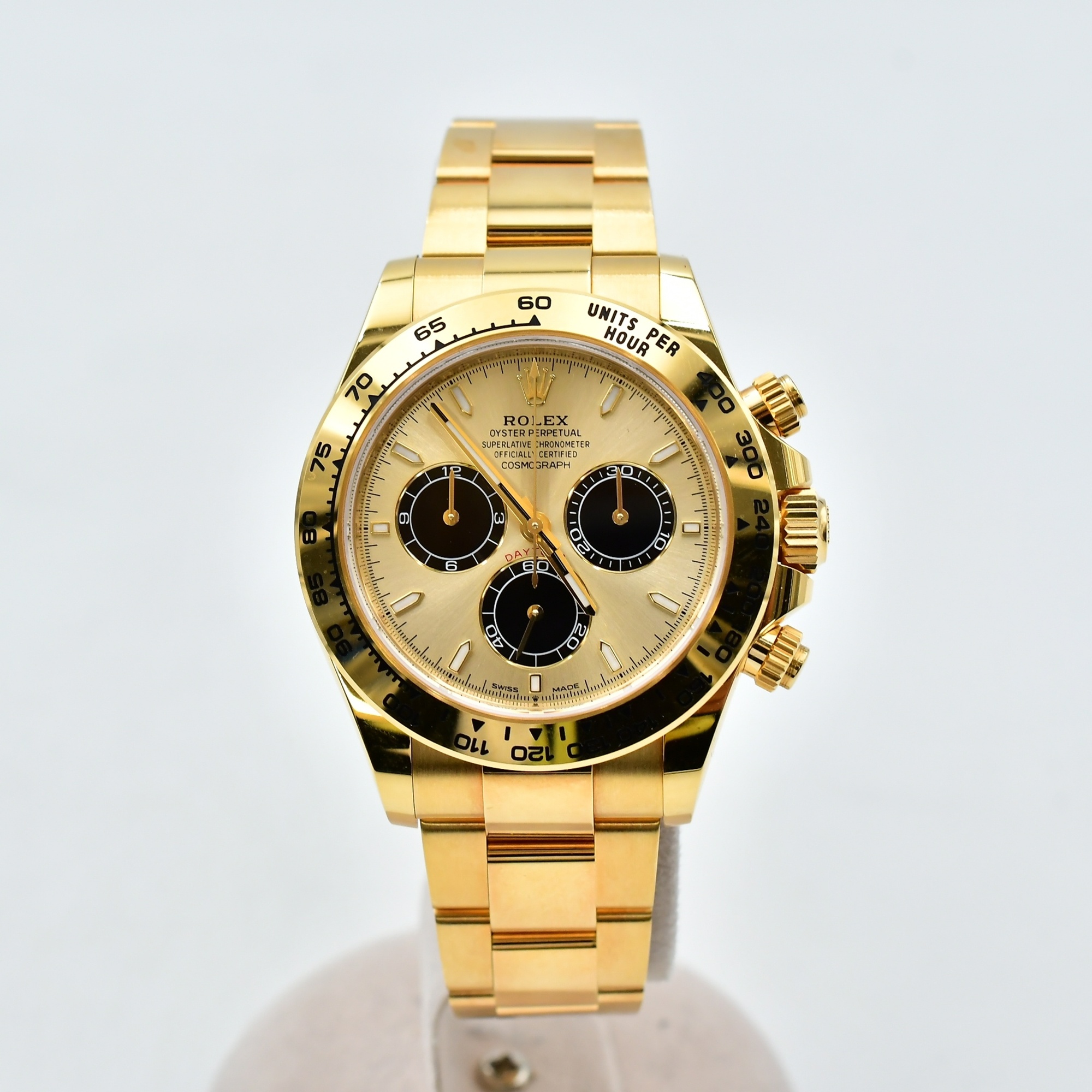 ロレックス デイトナ シャンパン×黒文字盤 YG/AT Bランク