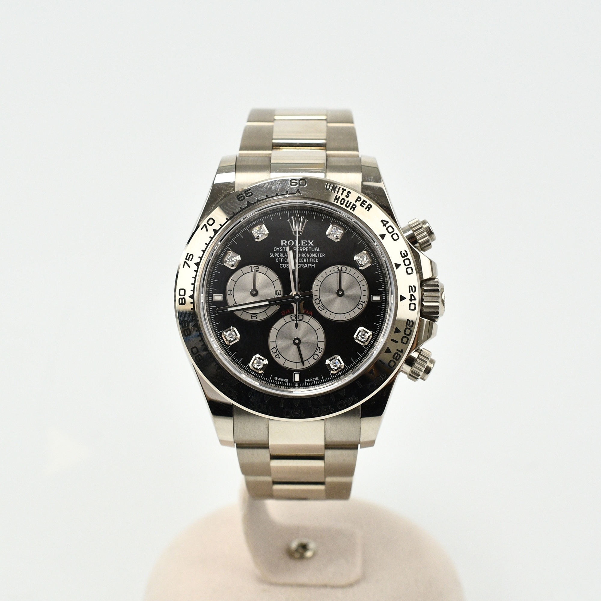 ロレックス コスモグラフ デイトナ 黒×シルバー文字盤 WG/AT SAランク