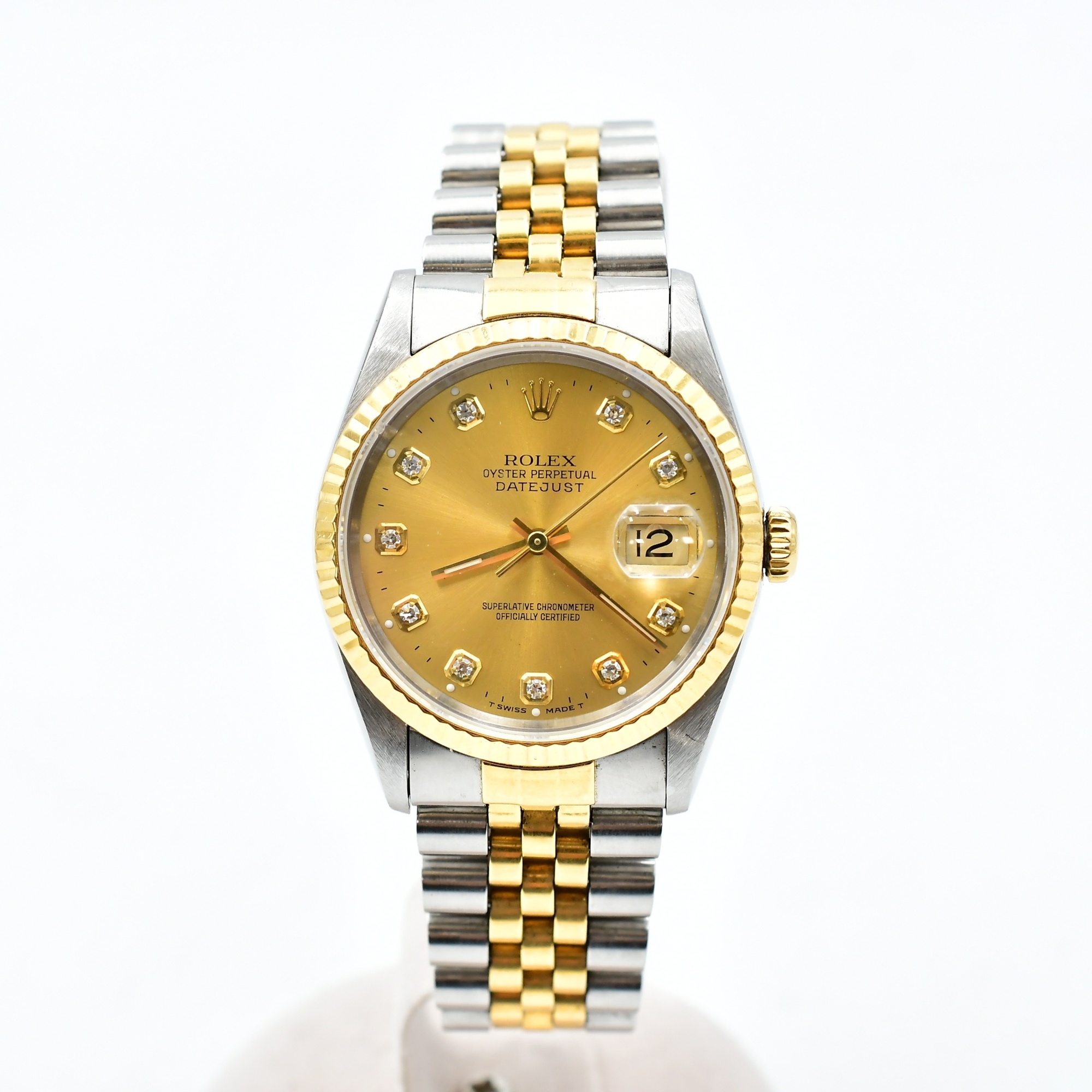 ロレックス デイトジャスト シャンパン文字盤 新PD SS×YG/AT Bランク