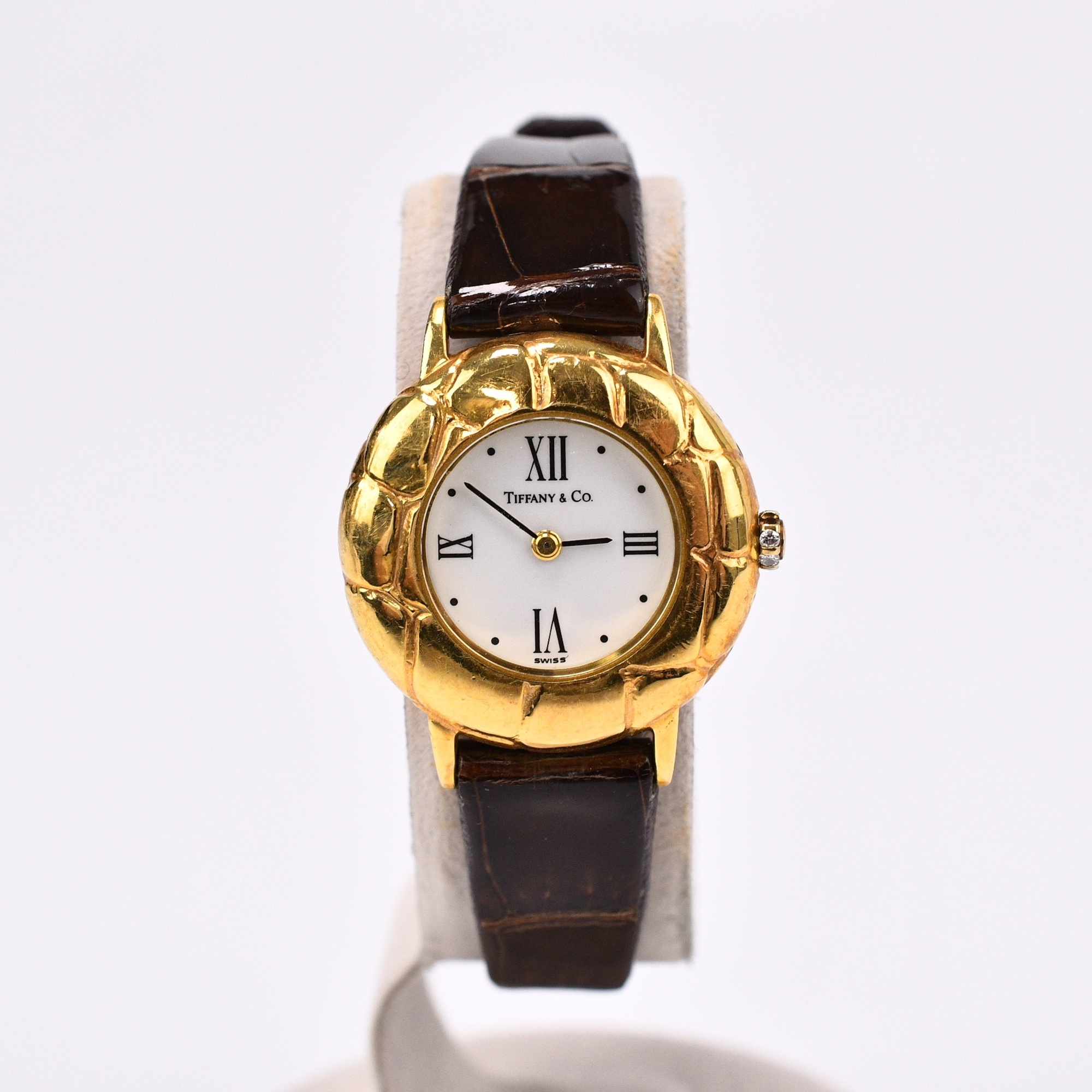 ティファニー 白文字盤 18KT/QZ Bランク