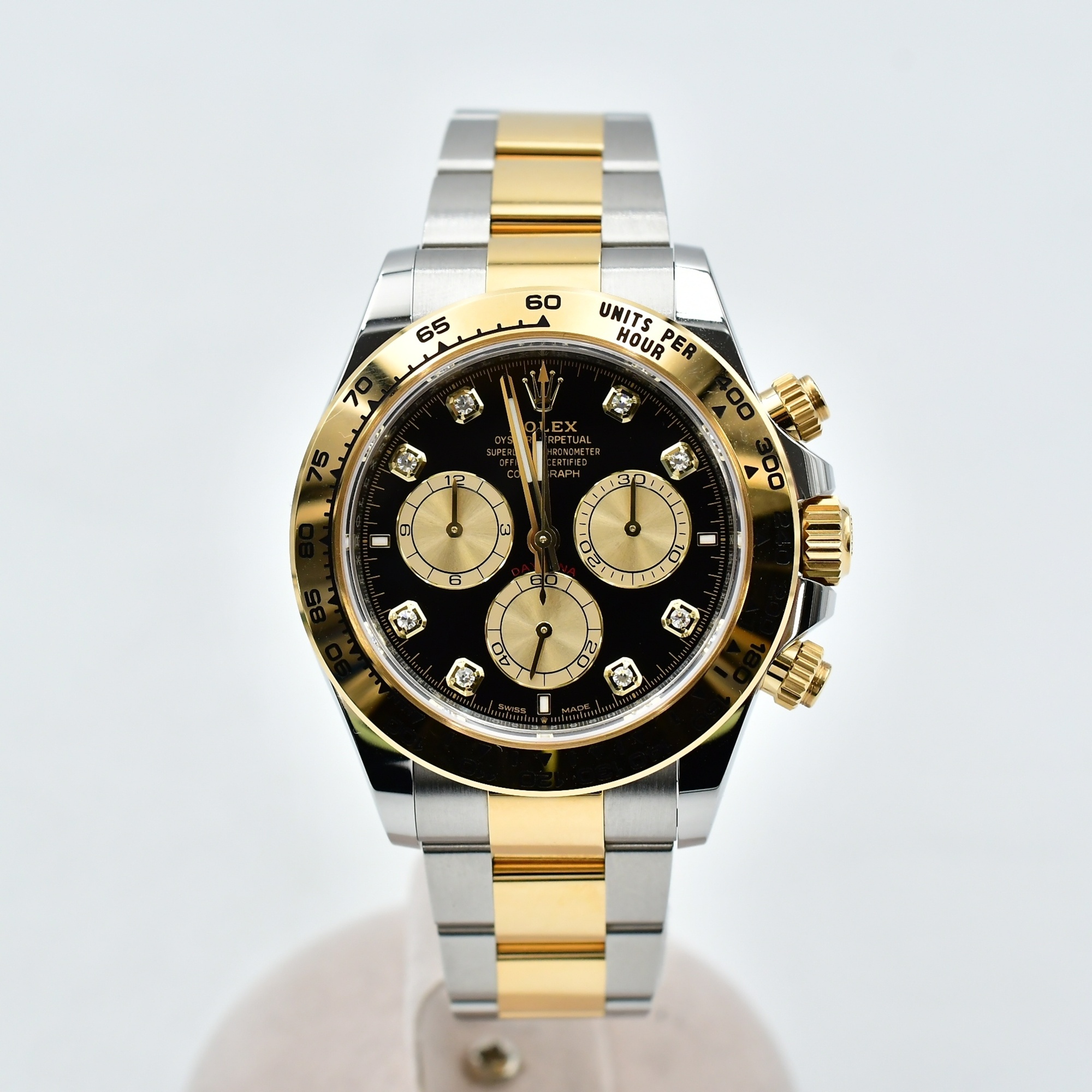 ロレックス デイトナ 黒文字盤 SS×YG/AT Aランク