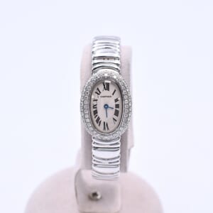 カルティエ ミニベニュワール シルバー文字盤 WG/QZ WB5095L2 買取実績【買取日：2026年2月23日】