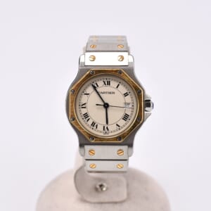 カルティエ マストタンク ヴェルメイユ シルバー文字盤 SV925×革/QZ