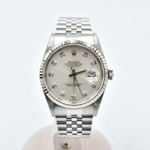ロレックス デイトジャスト シルバー文字盤 新ダイヤ ジュビリーブレス SS×WG/AT 16234G 買取実績【買取日：2026年2月1日】