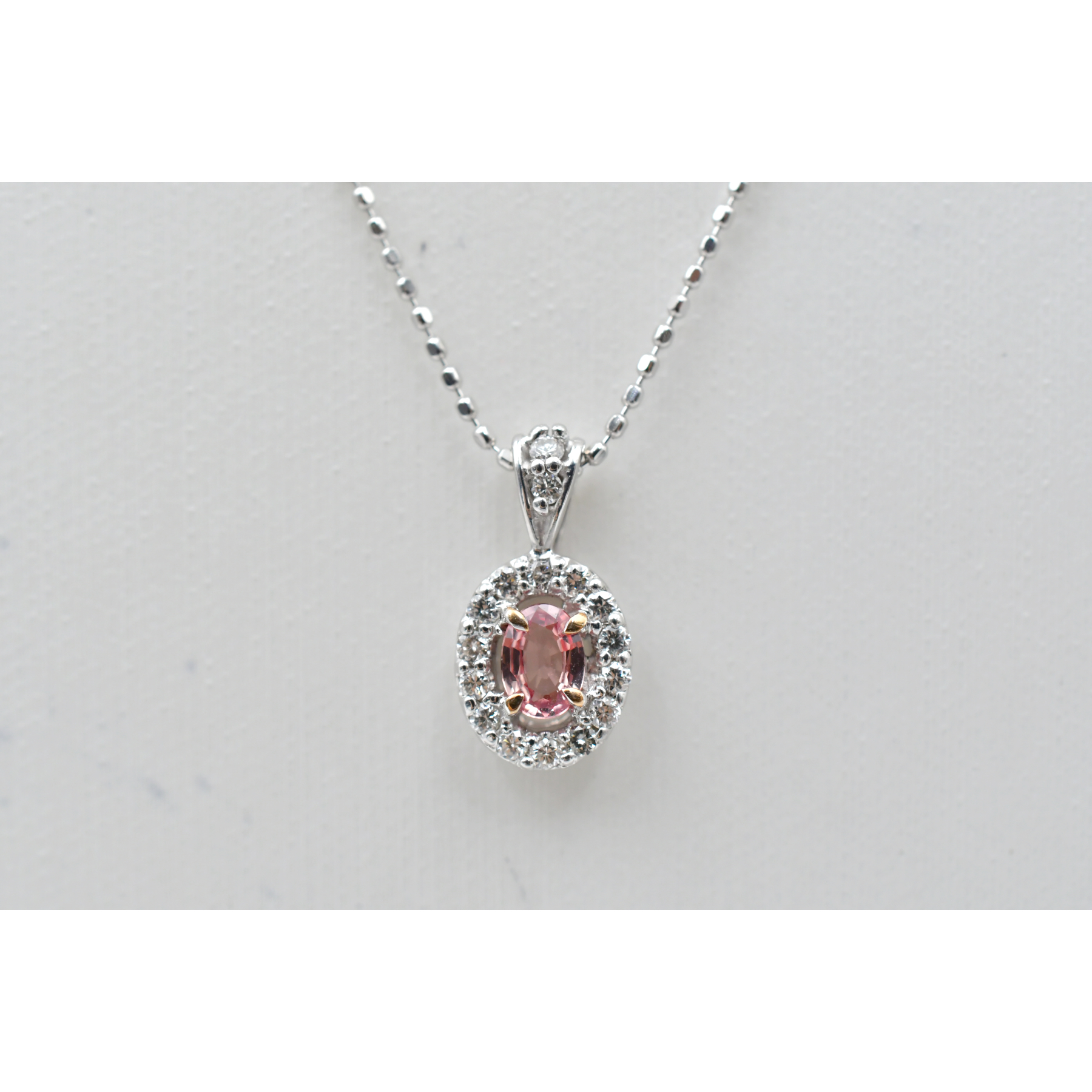 サファイア ネックレス K18WG S0.202ct D0.12 Bランク