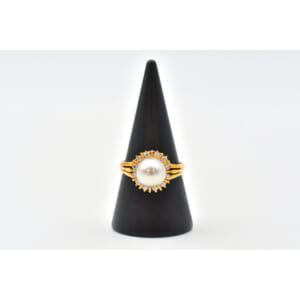 パール メレダイヤリング K18 0.20ct