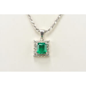 エメラルドトップメレダイヤネックレス 750WG 0.87 0.31ct 買取実績【買取日：2026年2月2日】