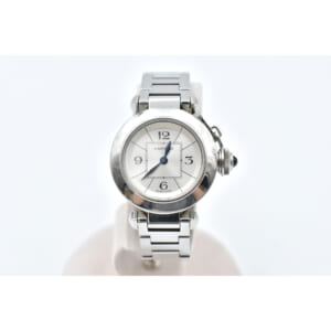 カルティエ マストタンク ヴェルメイユ シルバー文字盤 SV925×革/QZ