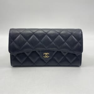 シャネル マトラッセ クラシック ロングフラップウォレット 二つ折り長財布 ブラック キャビアスキン GD金具 AP0241 AP0241 買取実績【買取日：2026年2月21日】