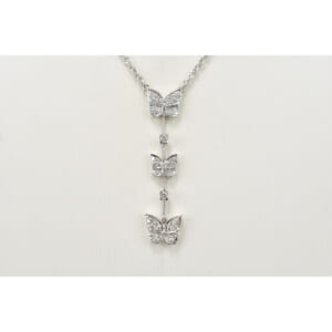 メレダイヤネックレス K18WG 0.33ct