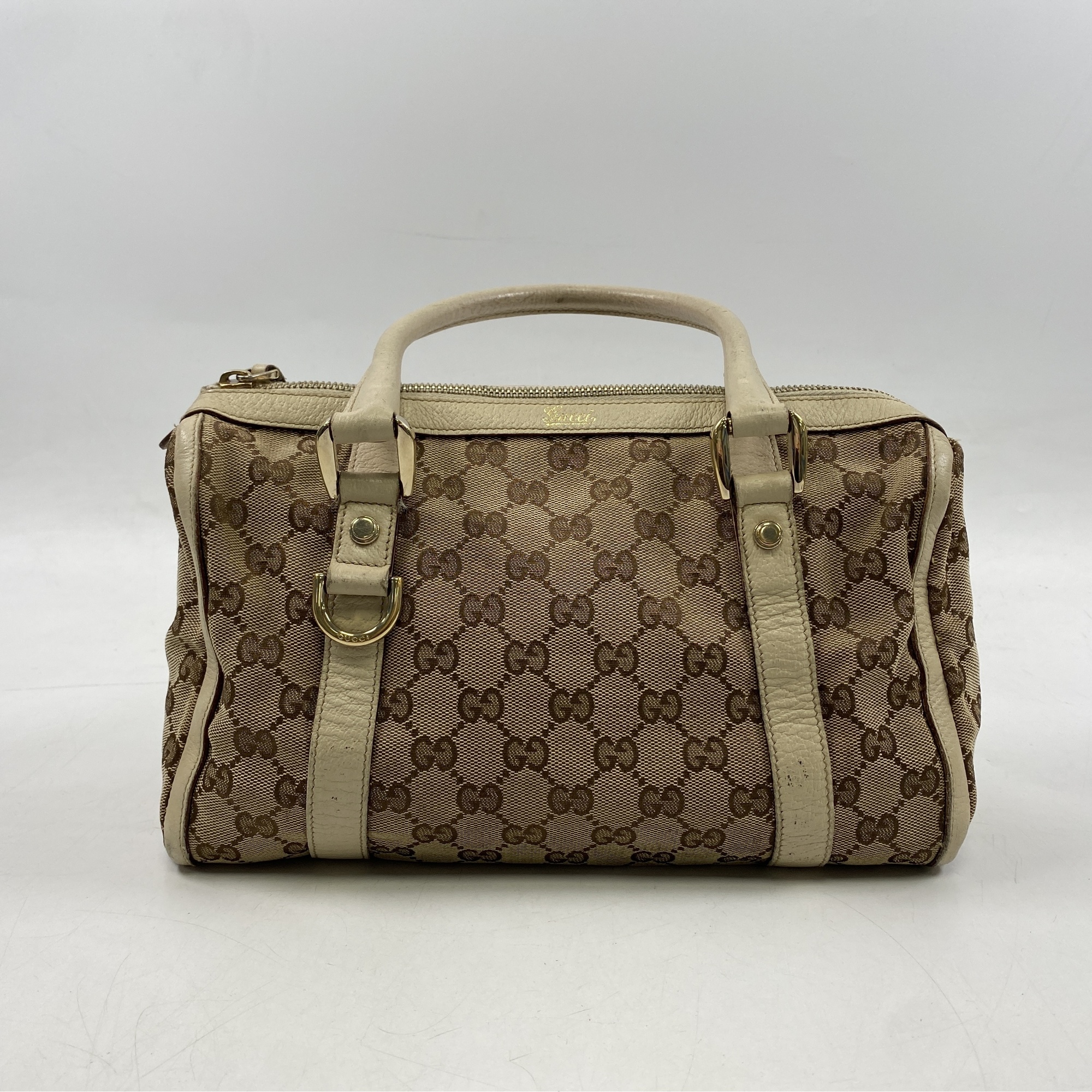 グッチ GGキャンバス ハンドバッグ ベージュ キャンバス Bランク