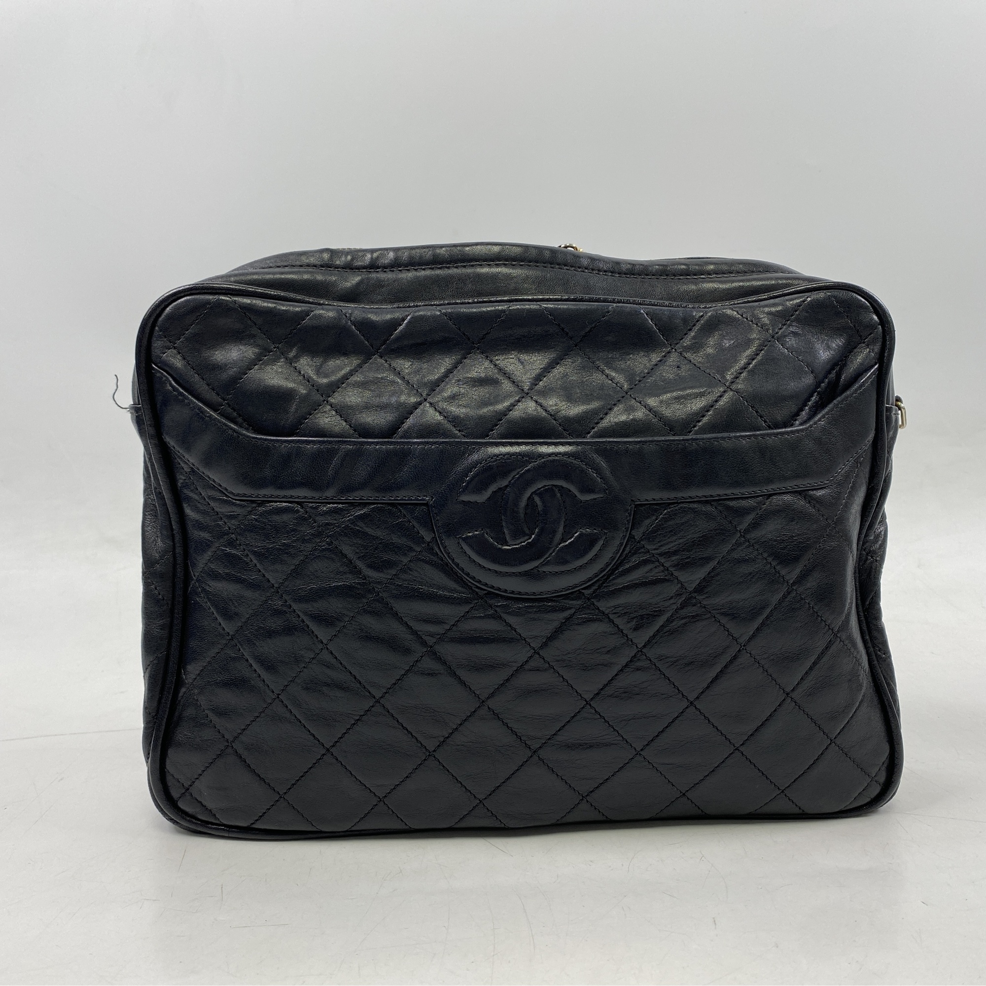 シャネル マトラッセ フリンジ ショルダーバッグ 黒 レザー BCランク