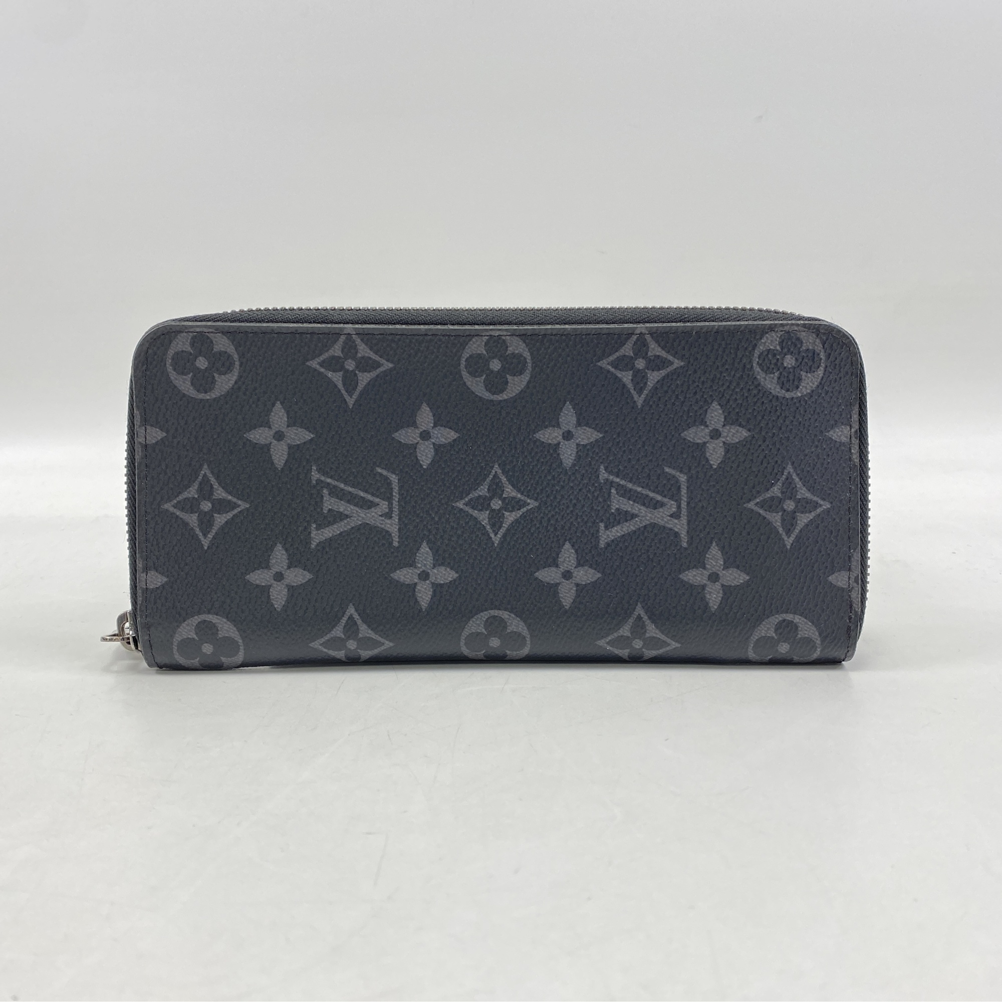 ルイ・ヴィトン モノグラム・エクリプス ジッピー・ウォレット ヴェルティカル ラウンド 長財布 ノワール PVC Bランク