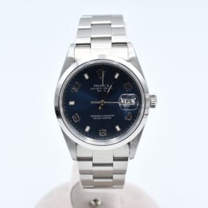 ロレックス オイスターパーペチュアルデイト ブルーアラビア文字盤 SS/AT 15200 買取実績【買取日：2026年2月5日】