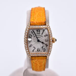 フランク ミュラー トノーカーべックス インターミディエ シルバー文字盤 ダイヤベゼル YG×革/手巻き 2251MCD 買取実績【買取日：2026年2月5日】