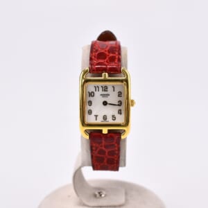 エルメス ケープコッド シェル文字盤 YG×革/QZ □C CC1.185 買取実績【買取日：2026年2月8日】