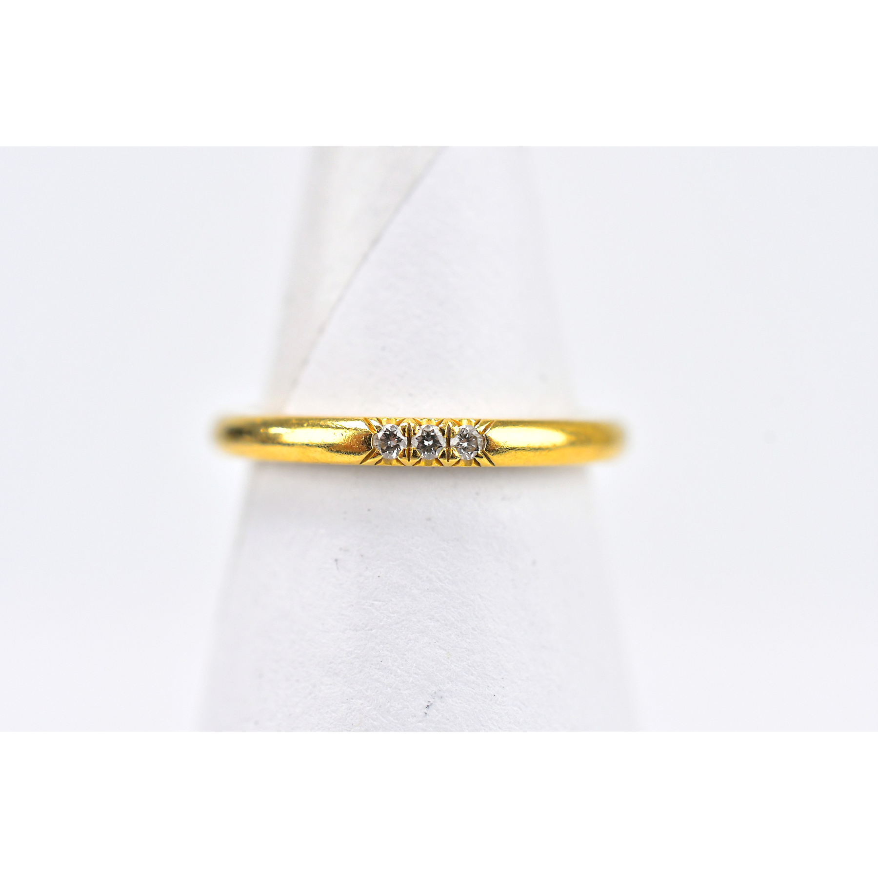 ティファニー ダイヤリング K18YG Bランク