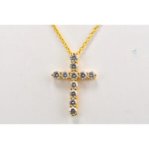 ティファニー クロス スモール ダイヤネックレス Au750YG 買取実績【買取日：2026年2月7日】