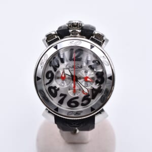 ガガミラノ マヌアーレ クロノ シルバー文字盤 SS×ラバー/QZ 6050.7 買取実績【買取日：2026年2月7日】