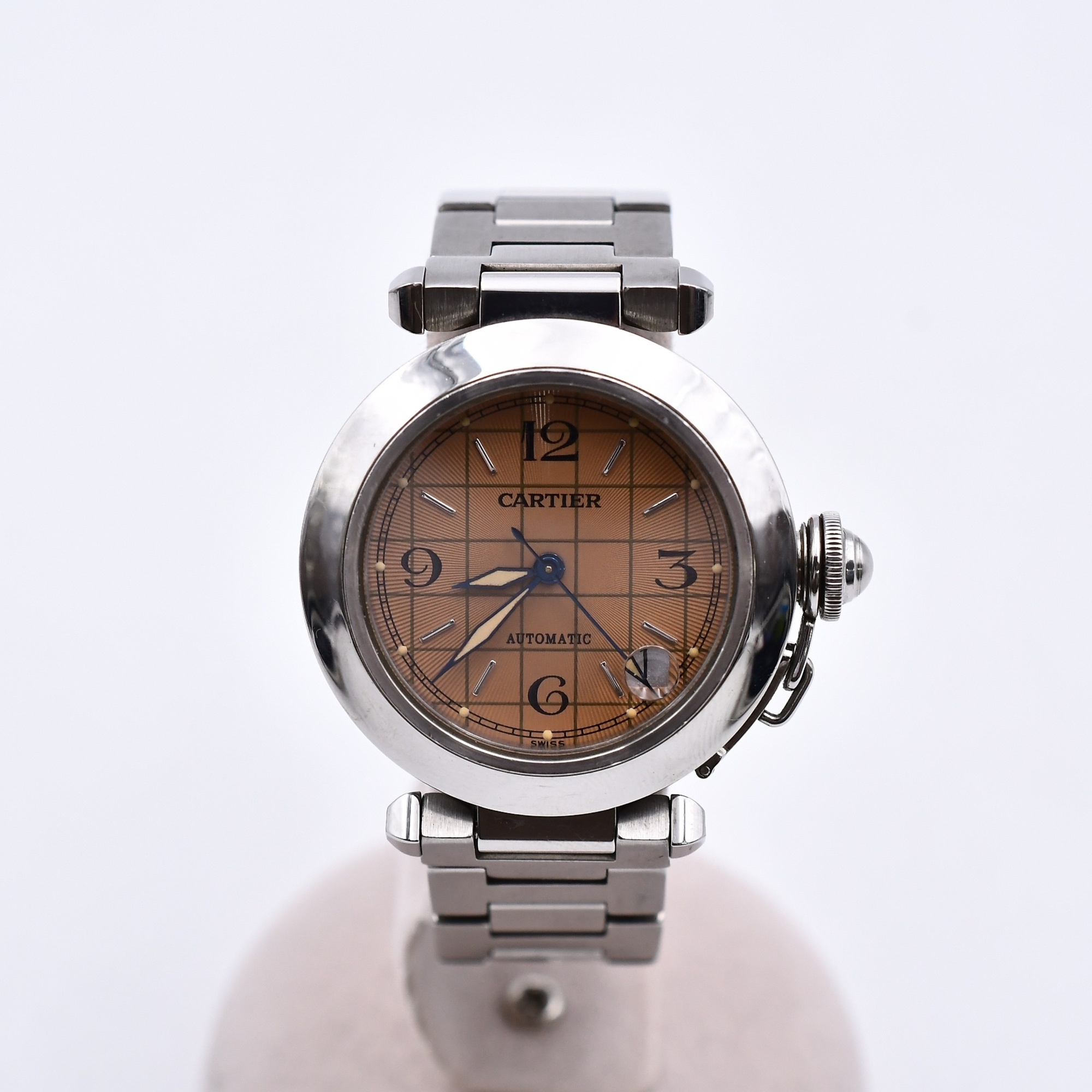 カルティエ パシャC ピンク文字盤 SS/AT W31024M7 買取実績【買取日