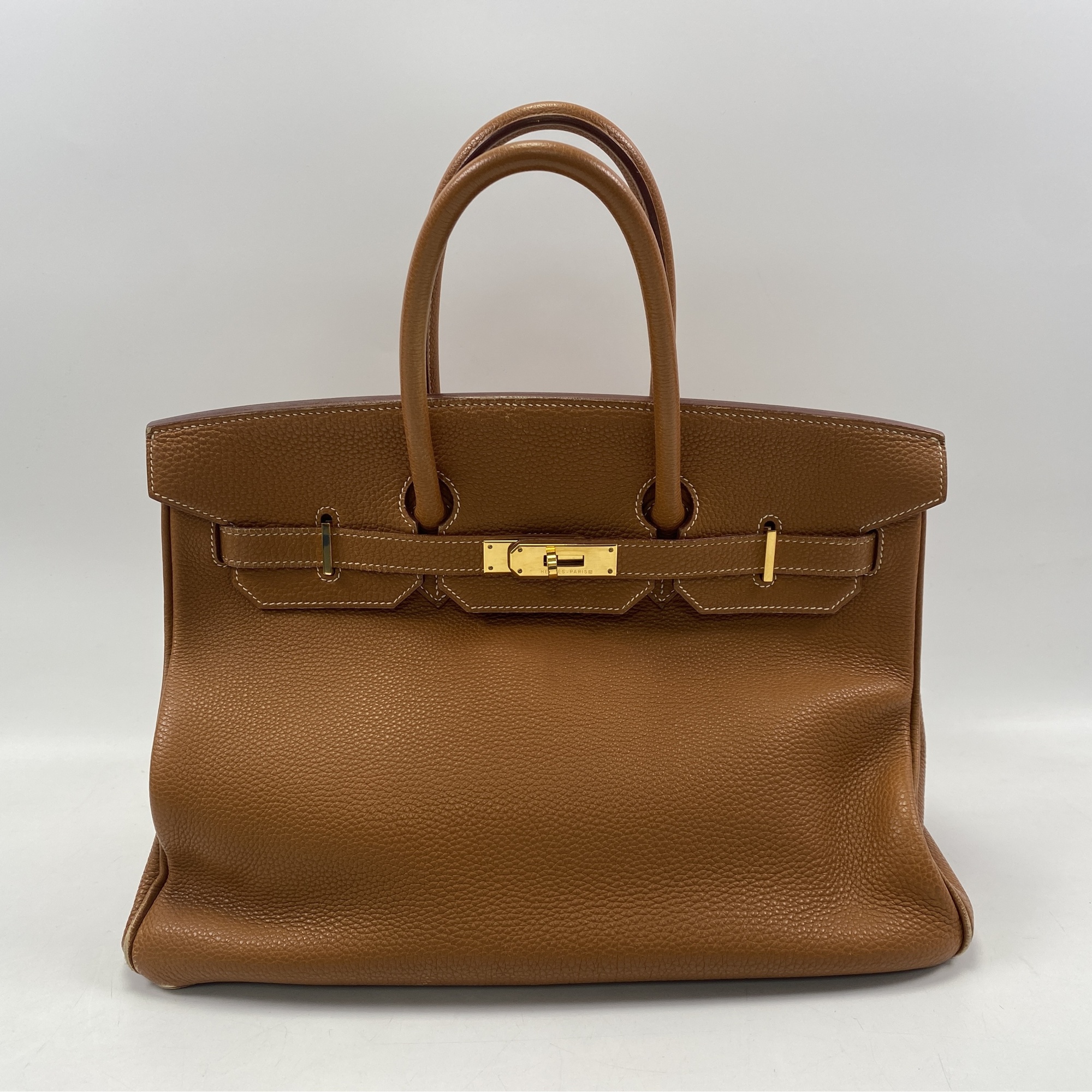 エルメス バーキン35 トゴ GD金具 ゴールド □E刻印 Bランク