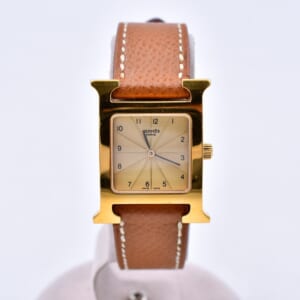 エルメス Hウォッチ ドゥブルトゥール GD文字盤 GP×革/QZ HH1.210 買取実績【買取日：2026年3月11日】