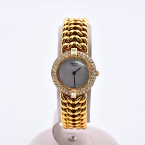 ショパール レディースラウンド腕時計 シェル×ダイヤ文字盤 YG/手巻き 10/5597/20YG 買取実績【買取日：2026年2月20日】