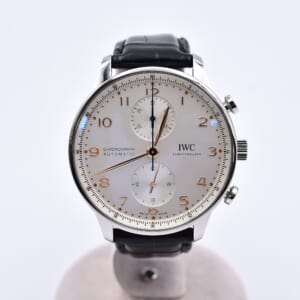 IWC ポルトギーゼ クロノグラフ 白文字盤 SS×革/AT IW371604 買取実績【買取日：2026年2月8日】