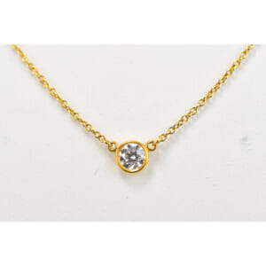 ティファニー バイザヤード ネックレス K18YG 0.22ct 買取実績【買取日：2026年1月29日】