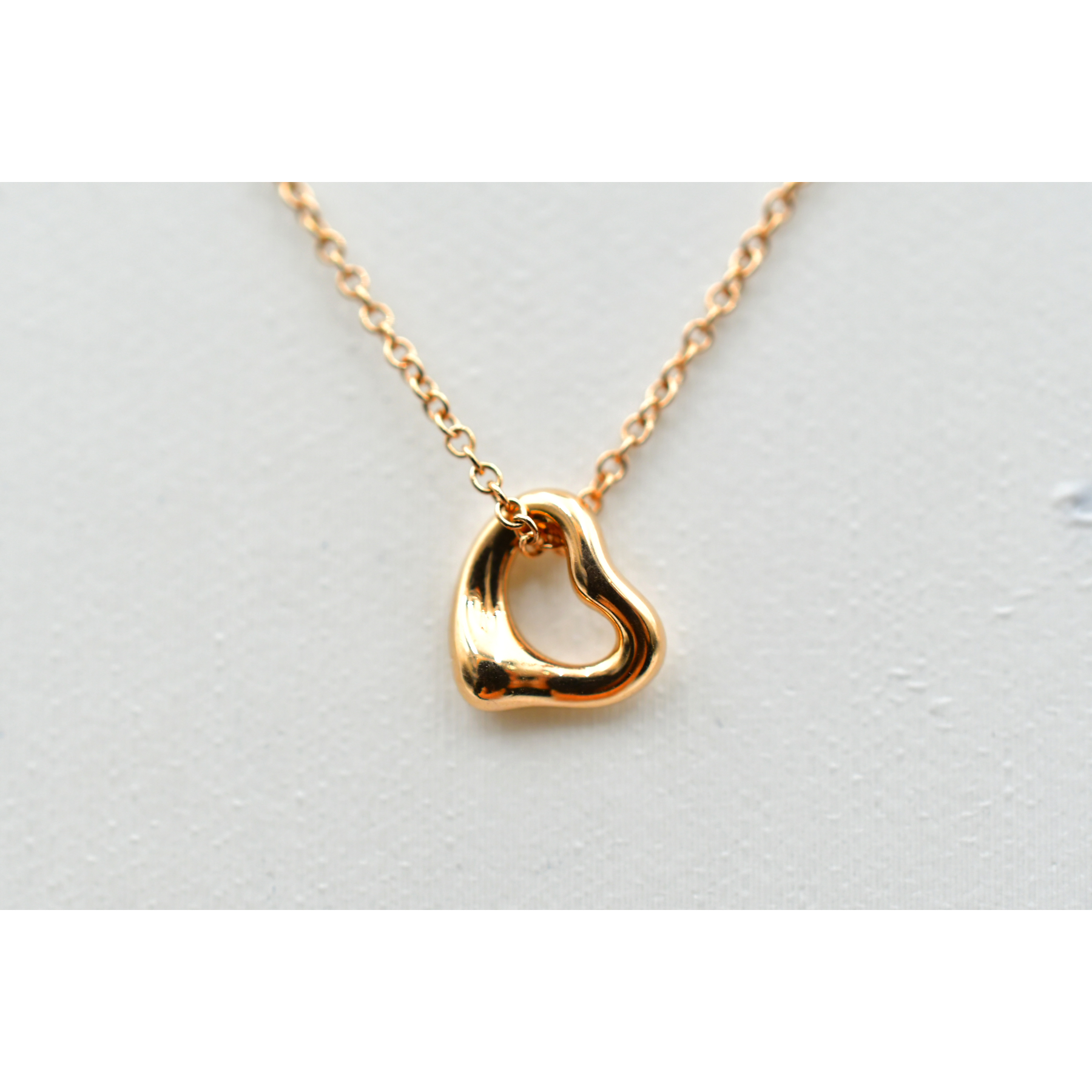 ティファニー オープンハートミニ ネックレス Au750 Aランク