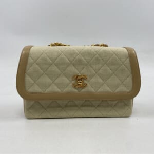 シャネル ダイアナ Sフラップ Sチェーンショルダーバッグ キャンバス レザー GD金具 ベージュ 買取実績【買取日：2026年2月21日】