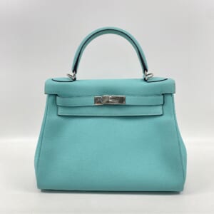 エルメス ケリー28 内縫い トゴ SV金具 ブルーアトール T刻印 買取実績【買取日：2026年2月2日】