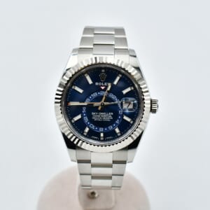 ロレックス スカイドゥエラー 青文字盤 オイスターブレス SS×WG/AT 消込 326934 買取実績【買取日：2026年2月24日】