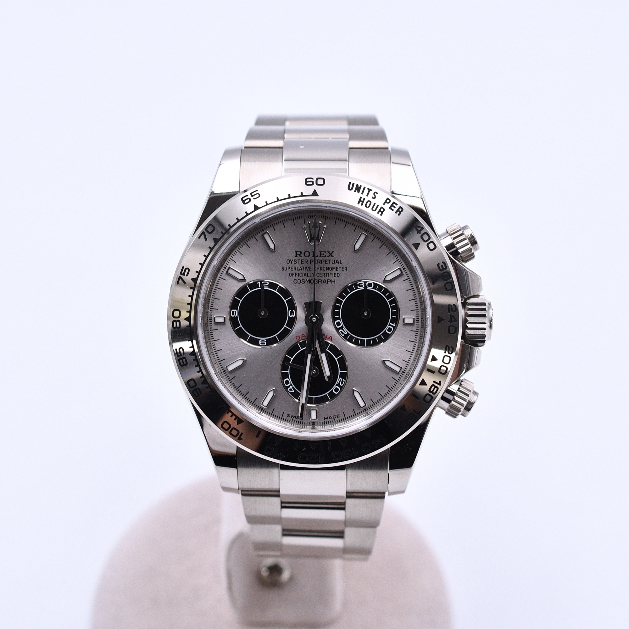 ロレックス デイトナ スチールブラック文字盤 WG/AT Aランク