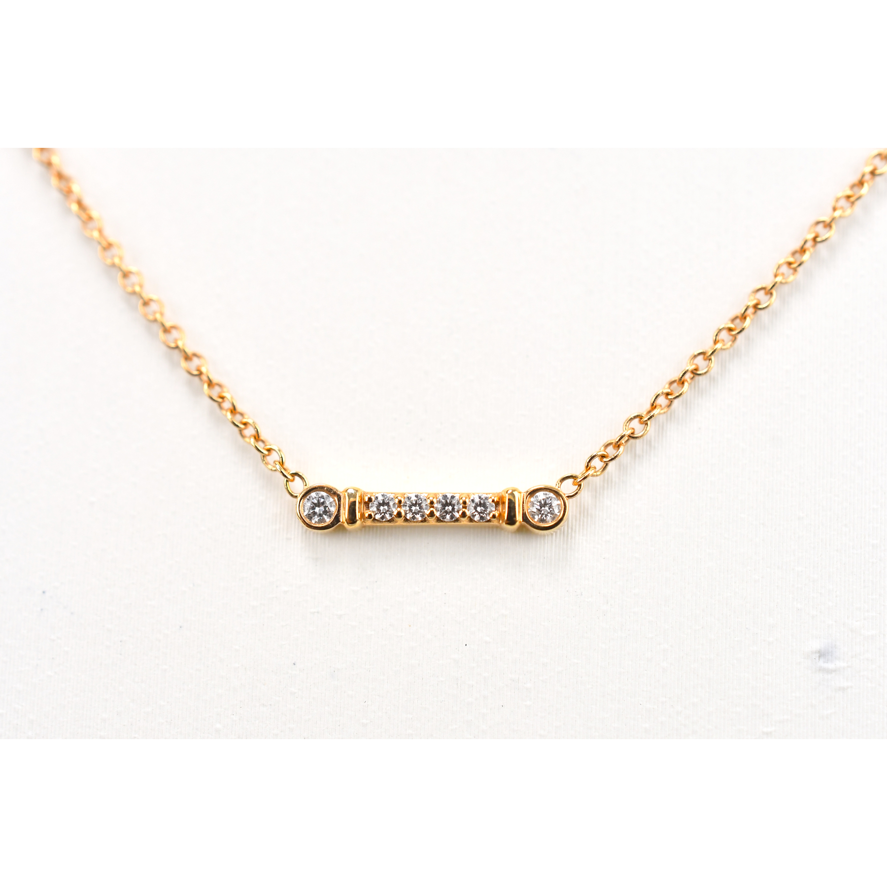 ティファニー フルール ド リス キー バー ダイヤ ネックレス 750 Aランク